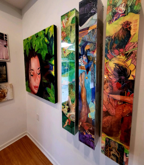 Visitors Viewing Exhibition
