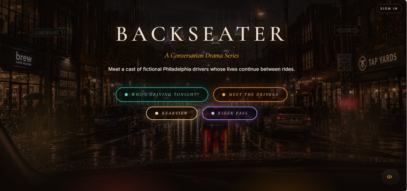 Backseater — A Conversation Drama Series